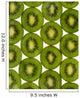 Agriculture - Kiwi slices arranged in rows and backlit Wall Mural