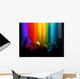 Grunge rainbow city Wall Mural