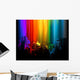 Grunge rainbow city Wall Mural