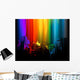 Grunge rainbow city Wall Mural