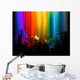 Grunge rainbow city Wall Mural
