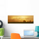Agriculture - Grain elevators and an early growth corn field Wall Mural