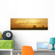 Agriculture - Grain elevators and an early growth corn field Wall Mural