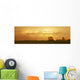 Agriculture - Grain elevators and an early growth corn field Wall Mural