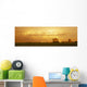 Agriculture - Grain elevators and an early growth corn field Wall Mural