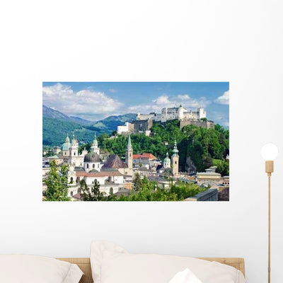 Hohensalzburg Fortress Salzburg Austria Wall Decal shown on a wall