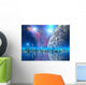 Futuristic Floating City Wall Mural