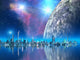 Futuristic Floating City Wall Mural