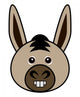 Cute Donkey Vector Wall Mural