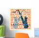 Jazz saxophone, illustration for poster, cd cover etc. Wall Mural