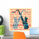 Jazz saxophone, illustration for poster, cd cover etc. Wall Mural