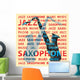 Jazz saxophone, illustration for poster, cd cover etc. Wall Mural