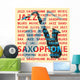 Jazz saxophone, illustration for poster, cd cover etc. Wall Mural