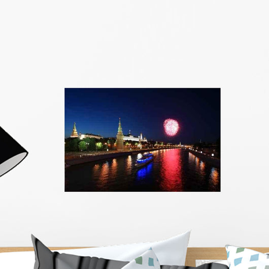 Firework over Moscow Russia Wall Decal