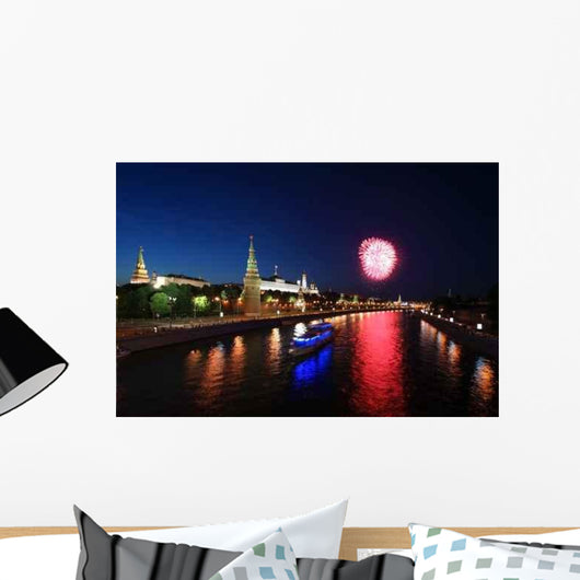 Firework over Moscow Russia Wall Decal