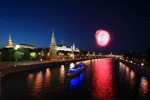 Firework over Moscow Russia Wall Decal