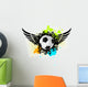 Grunge Soccer Ball Wall Decal