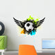 Grunge Soccer Ball Wall Decal
