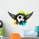 Grunge Soccer Ball Wall Decal