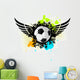 Grunge Soccer Ball Wall Decal
