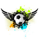 Grunge Soccer Ball Wall Decal