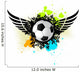 Grunge Soccer Ball Wall Decal
