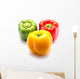 Three Bell Pepper Wall Mural