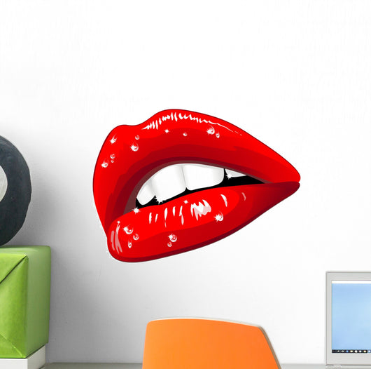Sensual Lips with Drops