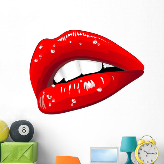 Sensual Lips with Drops