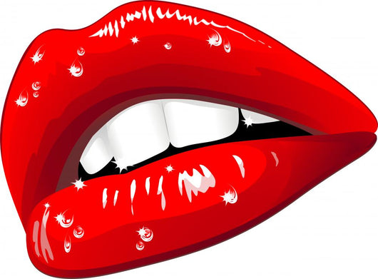 Sensual Lips with Drops