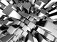Abstract dynamic metal block background Wall Mural
