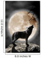 Wolf Howling at the Moon Wall Mural