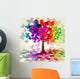 Abstract Colorful Tree Vector