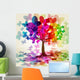Abstract Colorful Tree Vector