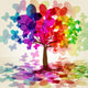 Abstract Colorful Tree Vector