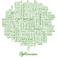 Optimism Word Cloud Concept Wall Mural