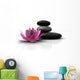 Wellness Stones and Lotus Wall Decal