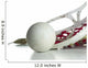White Lacrosse Head With Red Meshing Wall Decal