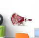 White Lacrosse Head With Red Meshing Wall Mural