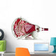 White Lacrosse Head With Red Meshing Wall Mural