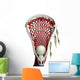 White Lacrosse Head With Red Meshing Wall Mural