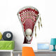 White Lacrosse Head With Red Meshing Wall Mural