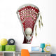 White Lacrosse Head With Red Meshing Wall Mural