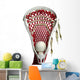 White Lacrosse Head With Red Meshing Wall Mural
