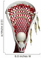 White Lacrosse Head With Red Meshing Wall Mural