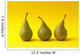 Three Pears on Yellow Background Wall Mural