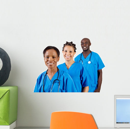 group of african american doctors Wall Mural