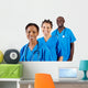 group of african american doctors Wall Mural