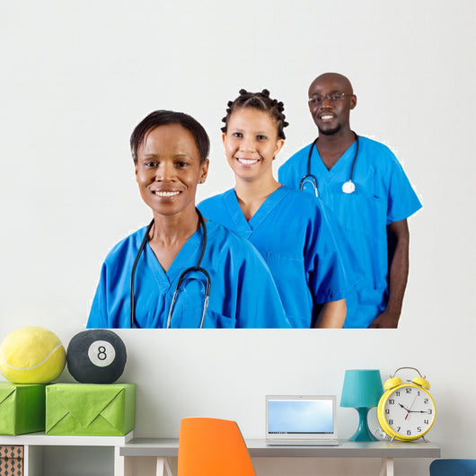 group of african american doctors Wall Mural