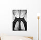 Black and white upward view of Brooklyn Bridge Wall Mural